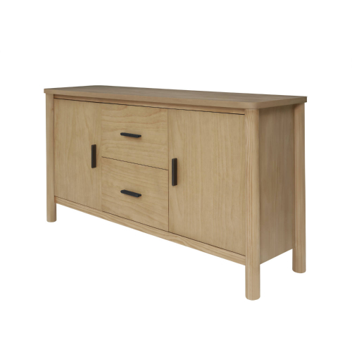 Bloomfield 2 Drawer 2 Door Sideboard in Natural Pine Wood